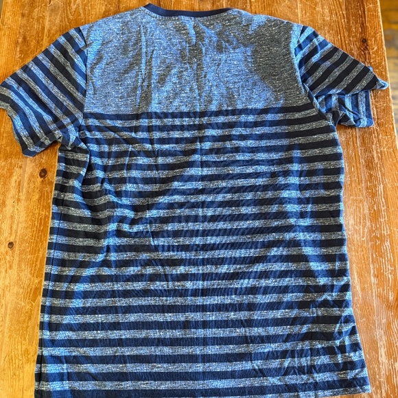 Men’s American Rag Blue Striped Short Sleeve Shirt (Size Large) - Picture 5 of 5
